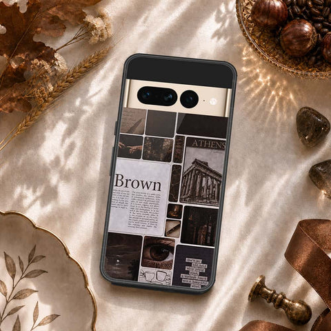 Google Pixel 7 Pro Cover - ONation Aesthetic Collage Series - HQ Ultra Shine Premium Infinity Glass Soft Silicon Borders Case
