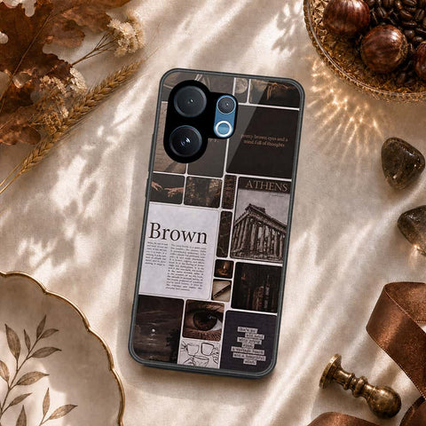 Vivo V60 Cover - ONation Aesthetic Collage Series - HQ Ultra Shine Premium Infinity Glass Soft Silicon Borders Case