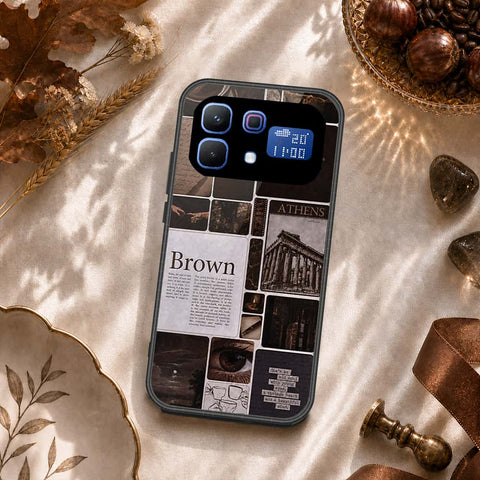 Infinix Note 60 Cover - ONation Aesthetic Collage Series - HQ Ultra Shine Premium Infinity Glass Soft Silicon Borders Case