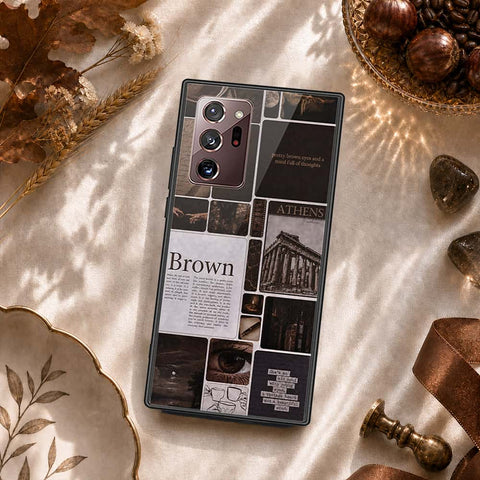 Samsung Galaxy Note 20 Ultra Cover - ONation Aesthetic Collage Series - HQ Ultra Shine Premium Infinity Glass Soft Silicon Borders Case