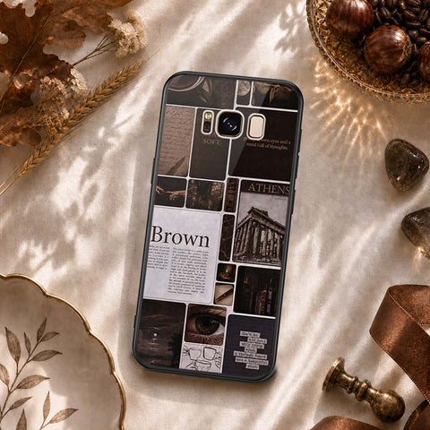 Samsung Galaxy S8 Cover - ONation Aesthetic Collage Series - HQ Ultra Shine Premium Infinity Glass Soft Silicon Borders Case
