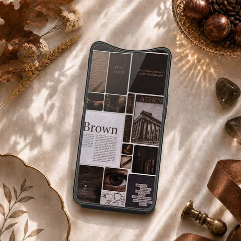 Oppo Find X Cover - ONation Aesthetic Collage Series - HQ Ultra Shine Premium Infinity Glass Soft Silicon Borders Case