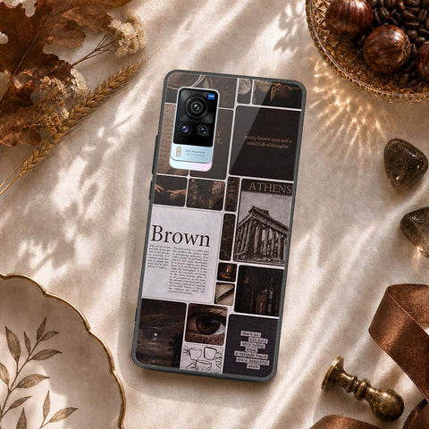 Vivo X60 Pro Cover - ONation Aesthetic Collage Series - HQ Ultra Shine Premium Infinity Glass Soft Silicon Borders Case