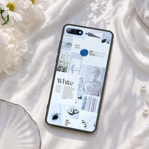 Huawei Y7 Prime 2018 Cover - ONation Aesthetic Collage Series - HQ Ultra Shine Premium Infinity Glass Soft Silicon Borders Case