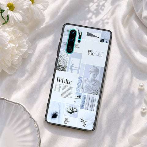 Huawei P30 Pro Cover - ONation Aesthetic Collage Series - HQ Ultra Shine Premium Infinity Glass Soft Silicon Borders Case