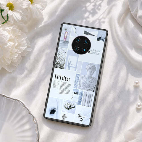 Huawei Mate 30 Pro Cover - ONation Aesthetic Collage Series - HQ Ultra Shine Premium Infinity Glass Soft Silicon Borders Case