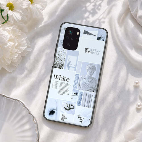 Xiaomi Redmi Note 10 4G Cover - ONation Aesthetic Collage Series - HQ Ultra Shine Premium Infinity Glass Soft Silicon Borders Case