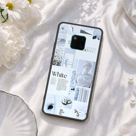 Huawei Mate 20 Pro Cover - ONation Aesthetic Collage Series - HQ Ultra Shine Premium Infinity Glass Soft Silicon Borders Case