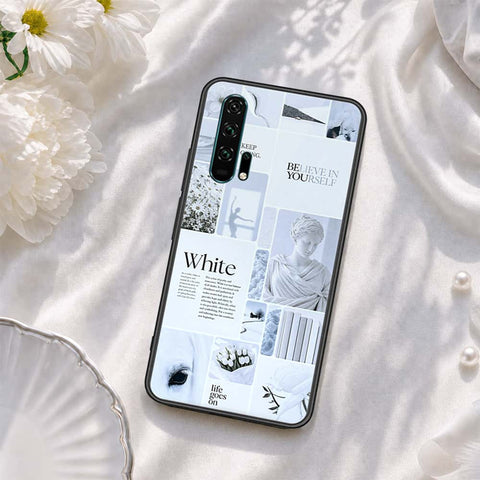 Honor 20 Pro Cover - ONation Aesthetic Collage Series - HQ Ultra Shine Premium Infinity Glass Soft Silicon Borders Case