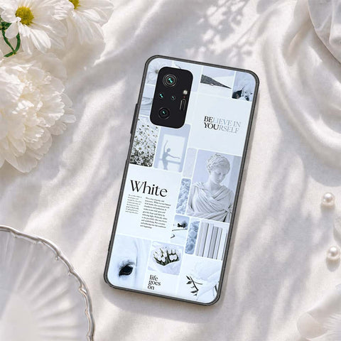 Xiaomi Redmi Note 10 Pro 4G Cover - ONation Aesthetic Collage Series - HQ Ultra Shine Premium Infinity Glass Soft Silicon Borders Case