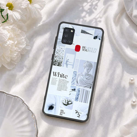 Samsung Galaxy A21s Cover - ONation Aesthetic Collage Series - HQ Ultra Shine Premium Infinity Glass Soft Silicon Borders Case
