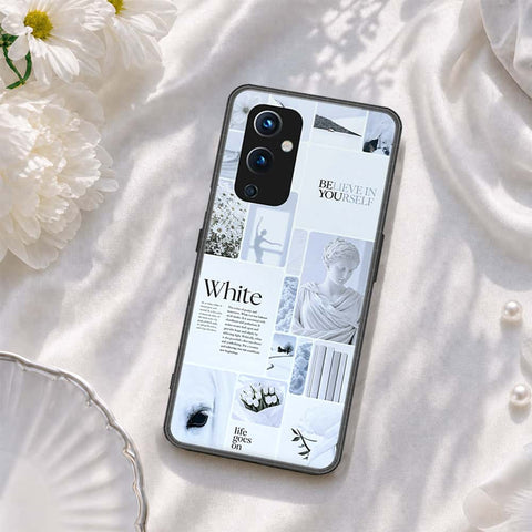 OnePlus 9 Cover - ONation Aesthetic Collage Series - HQ Ultra Shine Premium Infinity Glass Soft Silicon Borders Case