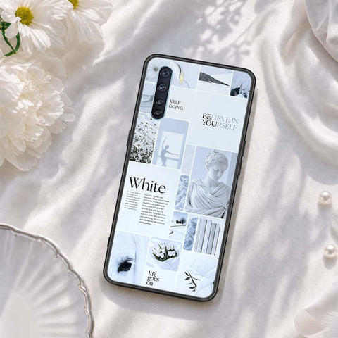 Oppo Reno 3 Cover - ONation Aesthetic Collage Series - HQ Ultra Shine Premium Infinity Glass Soft Silicon Borders Case