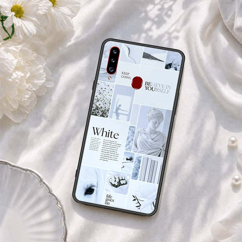 Samsung Galaxy A20s Cover - ONation Aesthetic Collage Series - HQ Ultra Shine Premium Infinity Glass Soft Silicon Borders Case