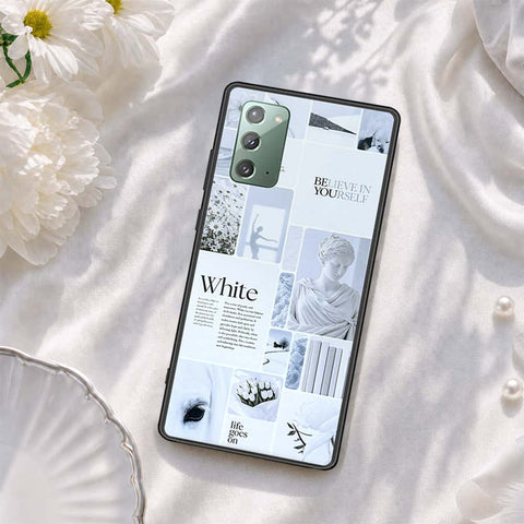 Samsung Galaxy Note 20 Cover - ONation Aesthetic Collage Series - HQ Ultra Shine Premium Infinity Glass Soft Silicon Borders Case