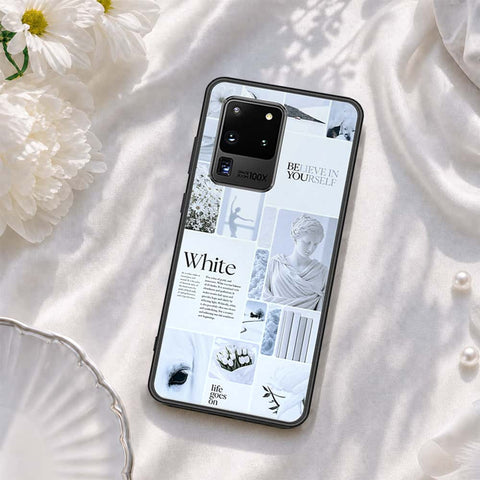 Samsung Galaxy S20 Ultra Cover - ONation Aesthetic Collage Series - HQ Ultra Shine Premium Infinity Glass Soft Silicon Borders Case