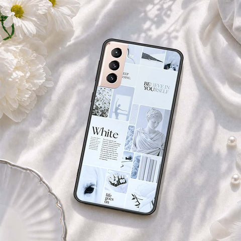 Samsung Galaxy S21 5G Cover - ONation Aesthetic Collage Series - HQ Ultra Shine Premium Infinity Glass Soft Silicon Borders Case