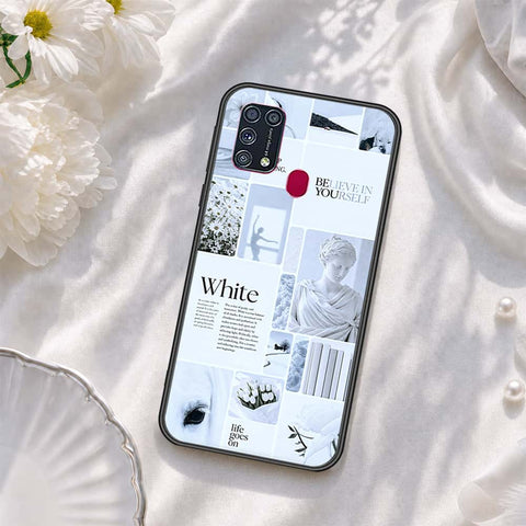 Samsung Galaxy M31 Cover - ONation Aesthetic Collage Series - HQ Ultra Shine Premium Infinity Glass Soft Silicon Borders Case