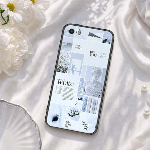 iPhone 5s Cover - ONation Aesthetic Collage Series - HQ Ultra Shine Premium Infinity Glass Soft Silicon Borders Case