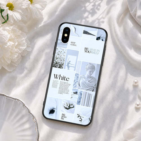iPhone XS / X - ONation Aesthetic Collage Series - HQ Ultra Shine Premium Infinity Glass Soft Silicon Borders Case