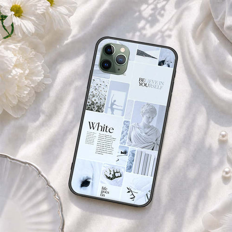 iPhone 11 Pro Max - ONation Aesthetic Collage Series - HQ Ultra Shine Premium Infinity Glass Soft Silicon Borders Case