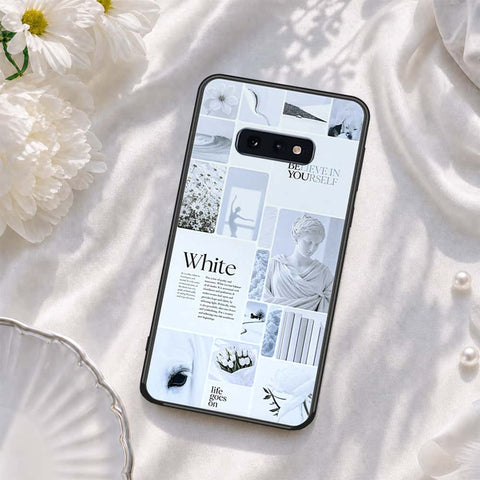 Samsung Galaxy S10e Cover - ONation Aesthetic Collage Series - HQ Ultra Shine Premium Infinity Glass Soft Silicon Borders Case