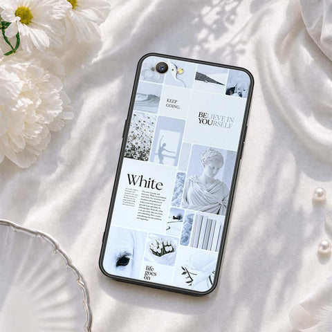 Oppo A39 Cover - ONation Aesthetic Collage Series - HQ Ultra Shine Premium Infinity Glass Soft Silicon Borders Case