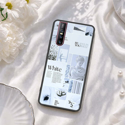 Vivo V15 Pro Cover - ONation Aesthetic Collage Series - HQ Ultra Shine Premium Infinity Glass Soft Silicon Borders Case