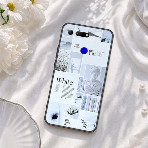 Huawei Honor View 20 Cover - ONation Aesthetic Collage Series - HQ Ultra Shine Premium Infinity Glass Soft Silicon Borders Case