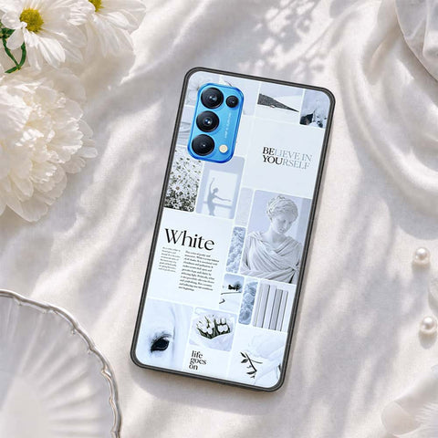 Oppo Reno 5 Pro 5G Cover - ONation Aesthetic Collage Series - HQ Ultra Shine Premium Infinity Glass Soft Silicon Borders Case