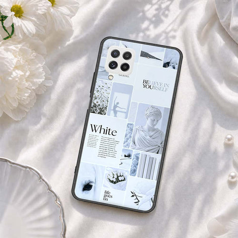 Samsung Galaxy A22 Cover - ONation Aesthetic Collage Series - HQ Ultra Shine Premium Infinity Glass Soft Silicon Borders Case