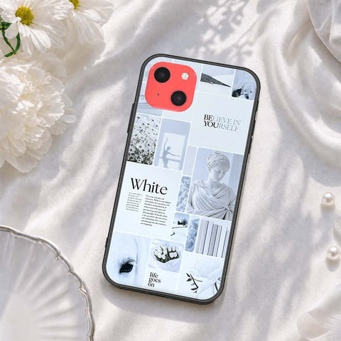 iPhone 13 Mini Cover - ONation Aesthetic Collage Series - HQ Ultra Shine Premium Infinity Glass Soft Silicon Borders Case