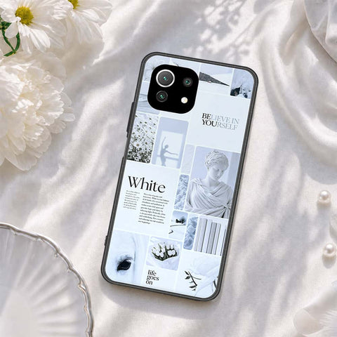 Xiaomi Mi 11 Lite 5G Cover - ONation Aesthetic Collage Series - HQ Ultra Shine Premium Infinity Glass Soft Silicon Borders Case