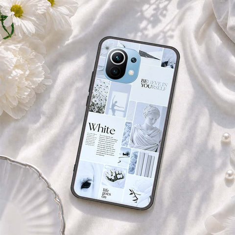 Xiaomi Mi 11 Cover - ONation Aesthetic Collage Series - HQ Ultra Shine Premium Infinity Glass Soft Silicon Borders Case