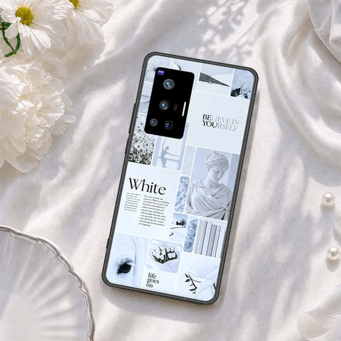 Vivo X70 Pro Cover - ONation Aesthetic Collage Series - HQ Ultra Shine Premium Infinity Glass Soft Silicon Borders Case