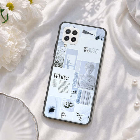 Samsung Galaxy M22 Cover - ONation Aesthetic Collage Series - HQ Ultra Shine Premium Infinity Glass Soft Silicon Borders Case
