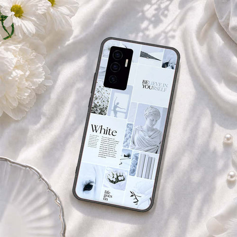 Vivo V23e Cover - ONation Aesthetic Collage Series - HQ Ultra Shine Premium Infinity Glass Soft Silicon Borders Case