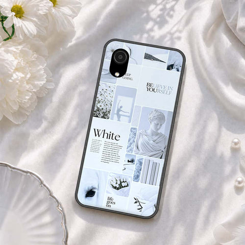 Samsung Galaxy A03 Core Cover - ONation Aesthetic Collage Series - HQ Ultra Shine Premium Infinity Glass Soft Silicon Borders Case