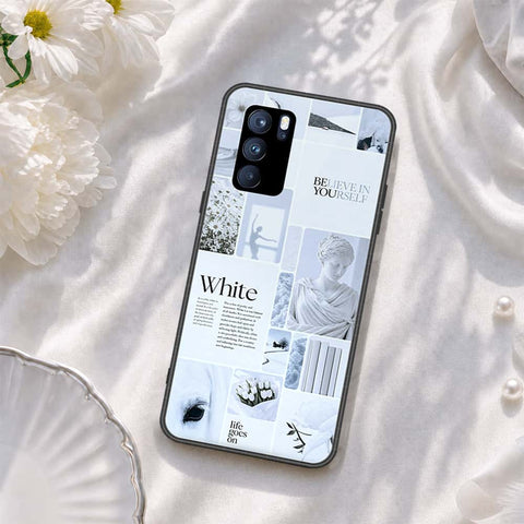 Oppo Reno 6 Pro 5G Cover - ONation Aesthetic Collage Series - HQ Ultra Shine Premium Infinity Glass Soft Silicon Borders Case