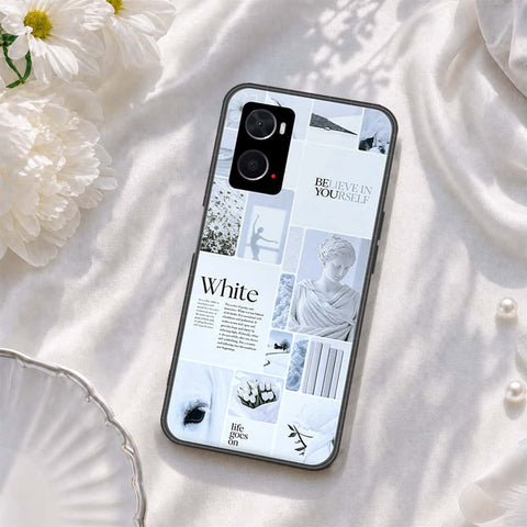Oppo A76 Cover - ONation Aesthetic Collage Series - HQ Ultra Shine Premium Infinity Glass Soft Silicon Borders Case