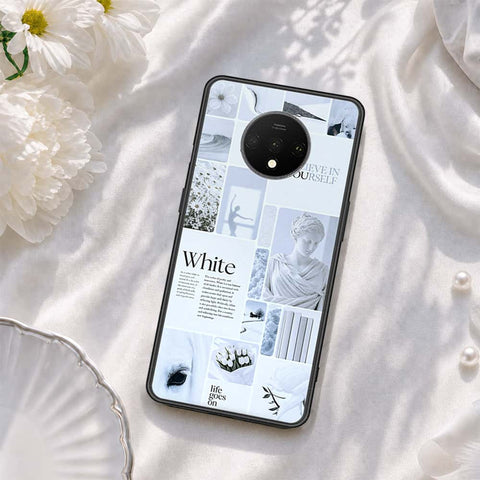 OnePlus 7T Cover - ONation Aesthetic Collage Series - HQ Ultra Shine Premium Infinity Glass Soft Silicon Borders Case