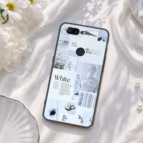 OnePlus 5T Cover - ONation Aesthetic Collage Series - HQ Ultra Shine Premium Infinity Glass Soft Silicon Borders Case