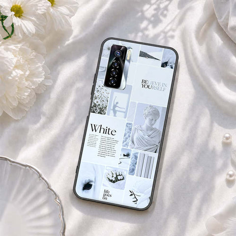 Tecno Camon 17 Pro Cover - ONation Aesthetic Collage Series - HQ Ultra Shine Premium Infinity Glass Soft Silicon Borders Case