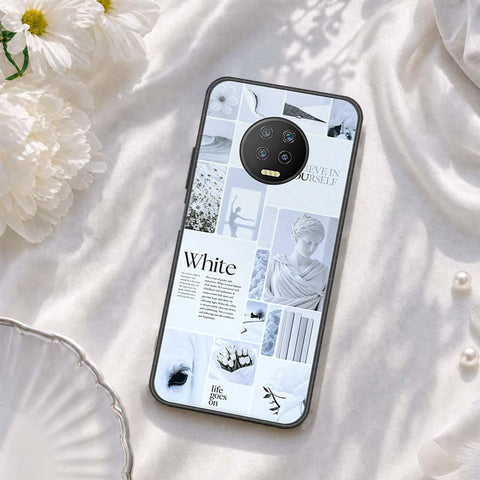 Infinix Note 7 Cover - ONation Aesthetic Collage Series - HQ Ultra Shine Premium Infinity Glass Soft Silicon Borders Case