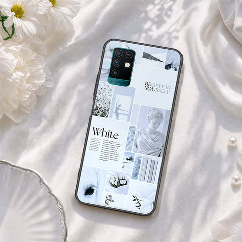 Infinix Note 10 Cover - ONation Aesthetic Collage Series - HQ Ultra Shine Premium Infinity Glass Soft Silicon Borders Case