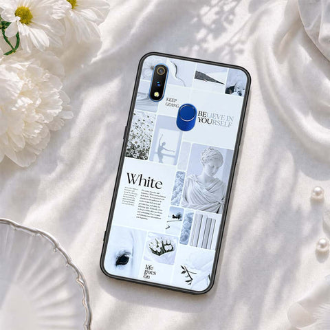 Realme 3 Pro Cover - ONation Aesthetic Collage Series - HQ Ultra Shine Premium Infinity Glass Soft Silicon Borders Case