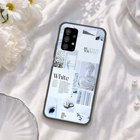 Samsung Galaxy A13 4G Cover - ONation Aesthetic Collage Series - HQ Ultra Shine Premium Infinity Glass Soft Silicon Borders Case