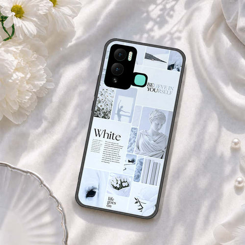 Infinix Hot 12 Play Cover - ONation Aesthetic Collage Series - HQ Ultra Shine Premium Infinity Glass Soft Silicon Borders Case