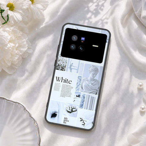 Vivo X80 Cover - ONation Aesthetic Collage Series - HQ Ultra Shine Premium Infinity Glass Soft Silicon Borders Case