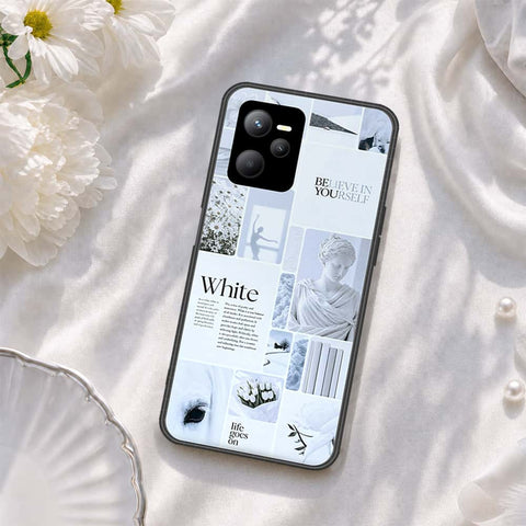 Realme C35 Cover - ONation Aesthetic Collage Series - HQ Ultra Shine Premium Infinity Glass Soft Silicon Borders Case